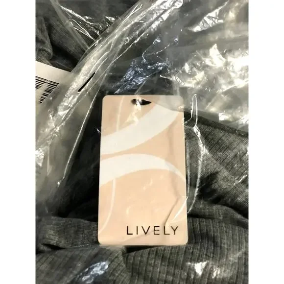 Lively NWT Heather Grey Rib Joggers Pants Size X-Small sweatpants casual lazy xs - Picture 6 of 6